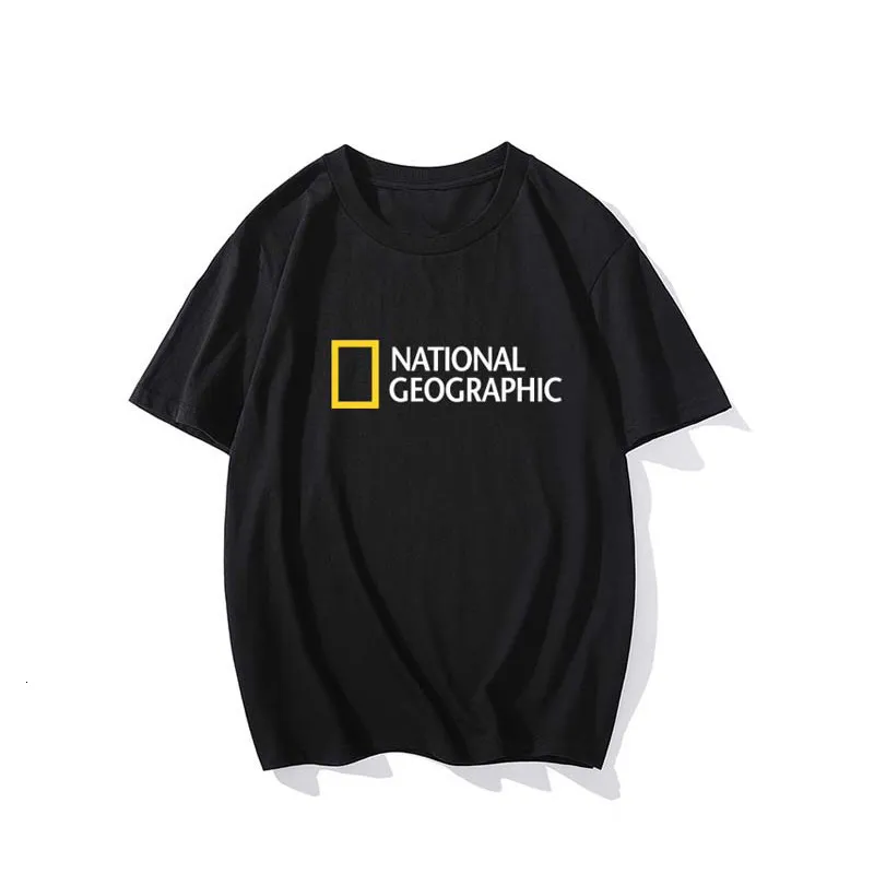 Camisetas de hombre National Geographics verano algodón alta calidad manga corta camiseta moda callejera Unisex camiseta de gran tamaño suelta 230627