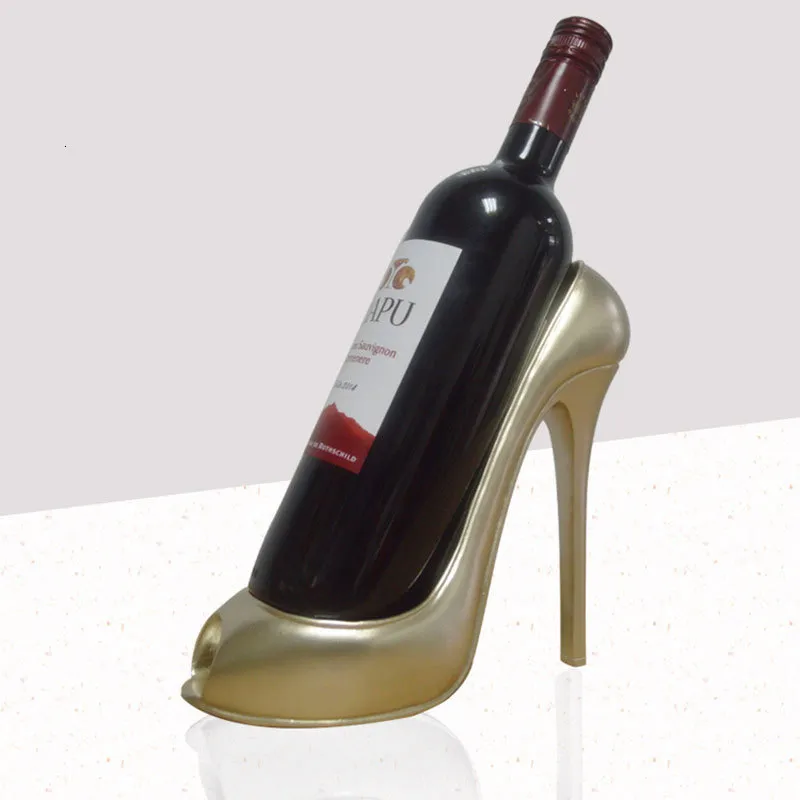 aqxreight Scarpe Col Tacco Alto Portabottiglie Portabottiglie per Vino Portabottiglie Organizzatore per Bottiglie di Vino Accessori per la Casa (WHITE