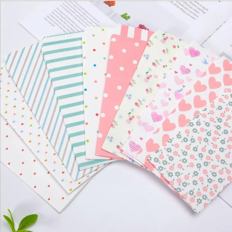 Envelopes 150pcs Gift Envelope Lovely pattern envelope blue stripes Child stationery wholesale random 19.5*9CM wholesale