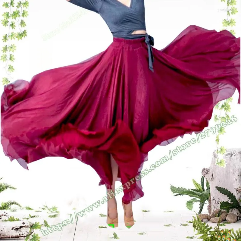 Chiffon tulle maxi skirt cheap