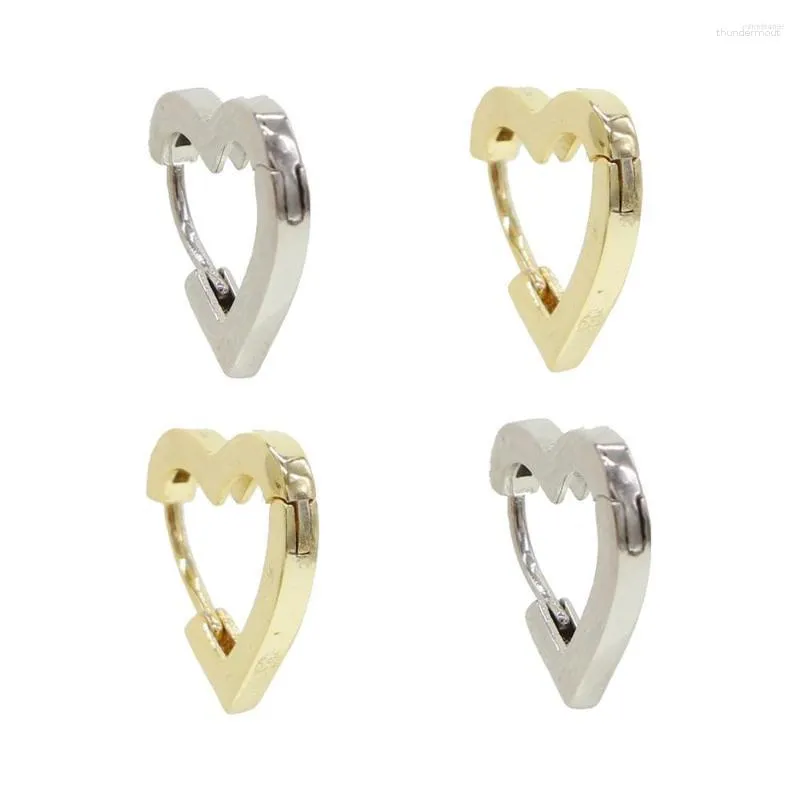 Orecchini a cerchio 19mm a forma di cuore carino adorabile orecchino Huggie per le donne regalo di San Valentino amante gioielli di moda delicati delicati