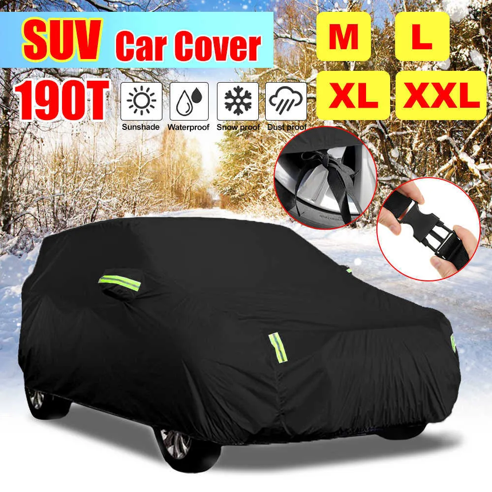 Full Car Cover Outdoor Sun UV Protection Dust Rain Resistant For