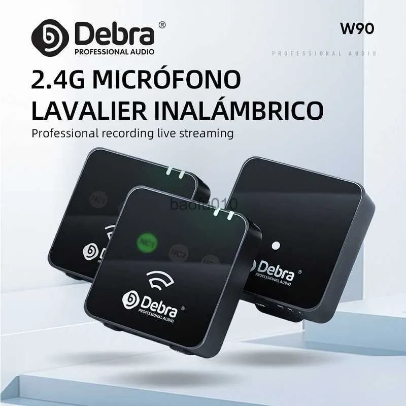 S Wireless Microphone Portable Lavalier Intervju Lång standby för smartphone DSLR -kamera Tal Videoinspelning RealTime Monitor L230619