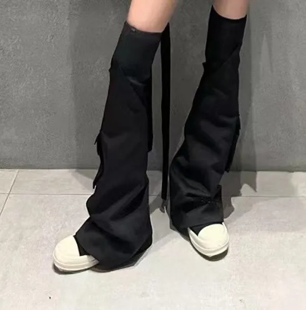 Nouveau pantalon tube bottes au-dessus du genou bout rond bottes à poche plate à la mode vêtements de plein air bottes de mode