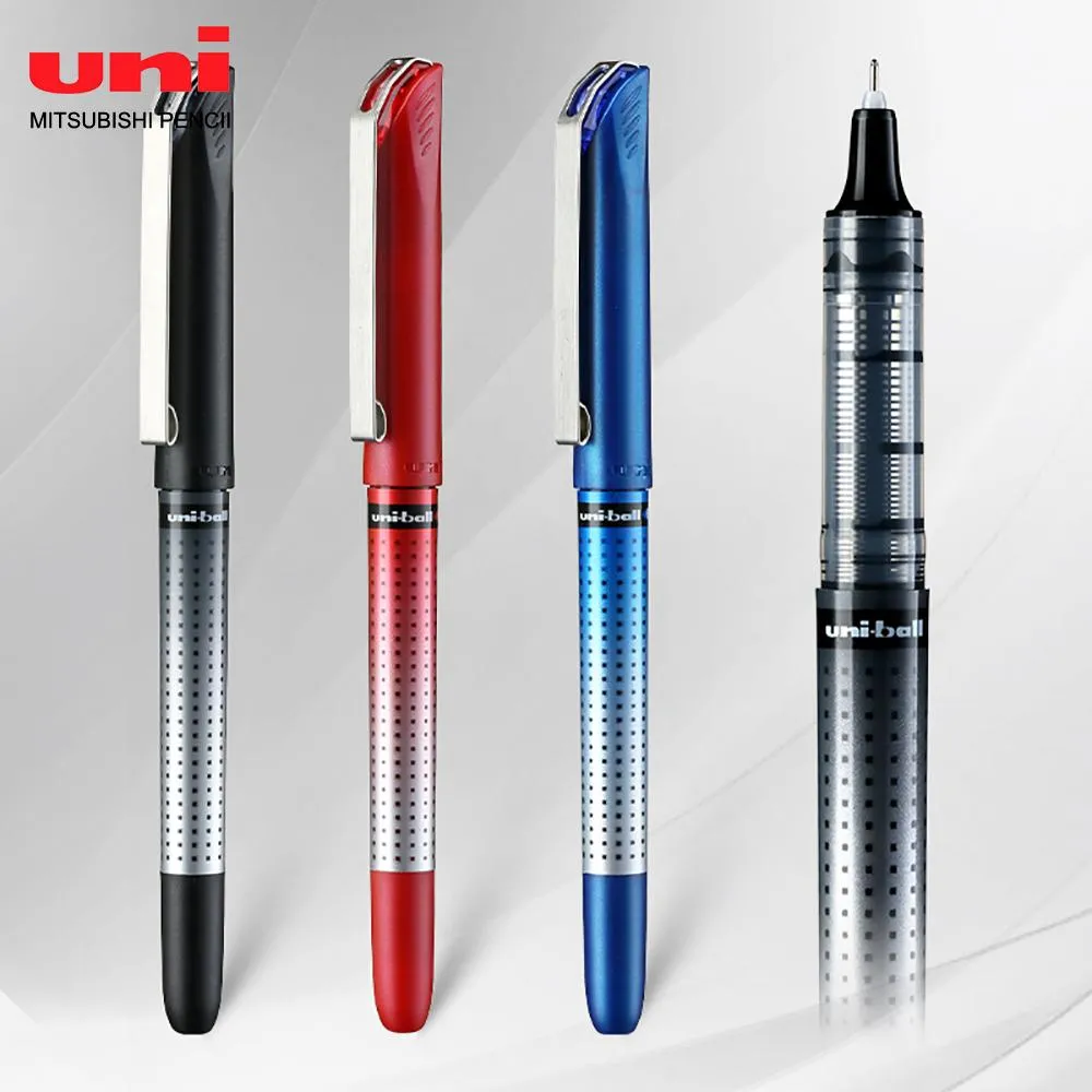 Pens Mitsubishi UniBall Vision Needle Micro UB185s Gel Ink Pen 0.5mm 12pcs/lotブラック/ブルー/レッドライティング用品