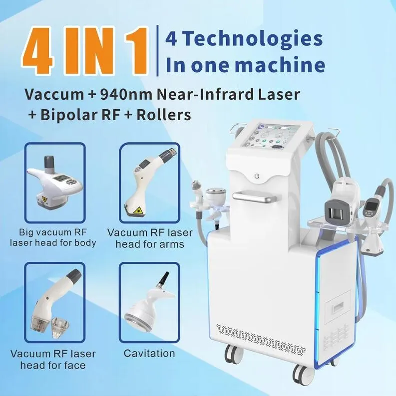 Originele accessoires Cavitatie RF-vacuümrol Massage Afslankmachine Vela Boby Shape Beeldhouwen Taillevorming Gewichtsverlies Vetreductie Huidverstrakking