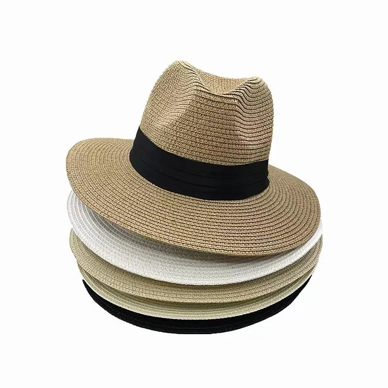 Beach hat UV protection Men's and women's sun hat Outdoor travel sunscreen hat woven breathable more than two more discount