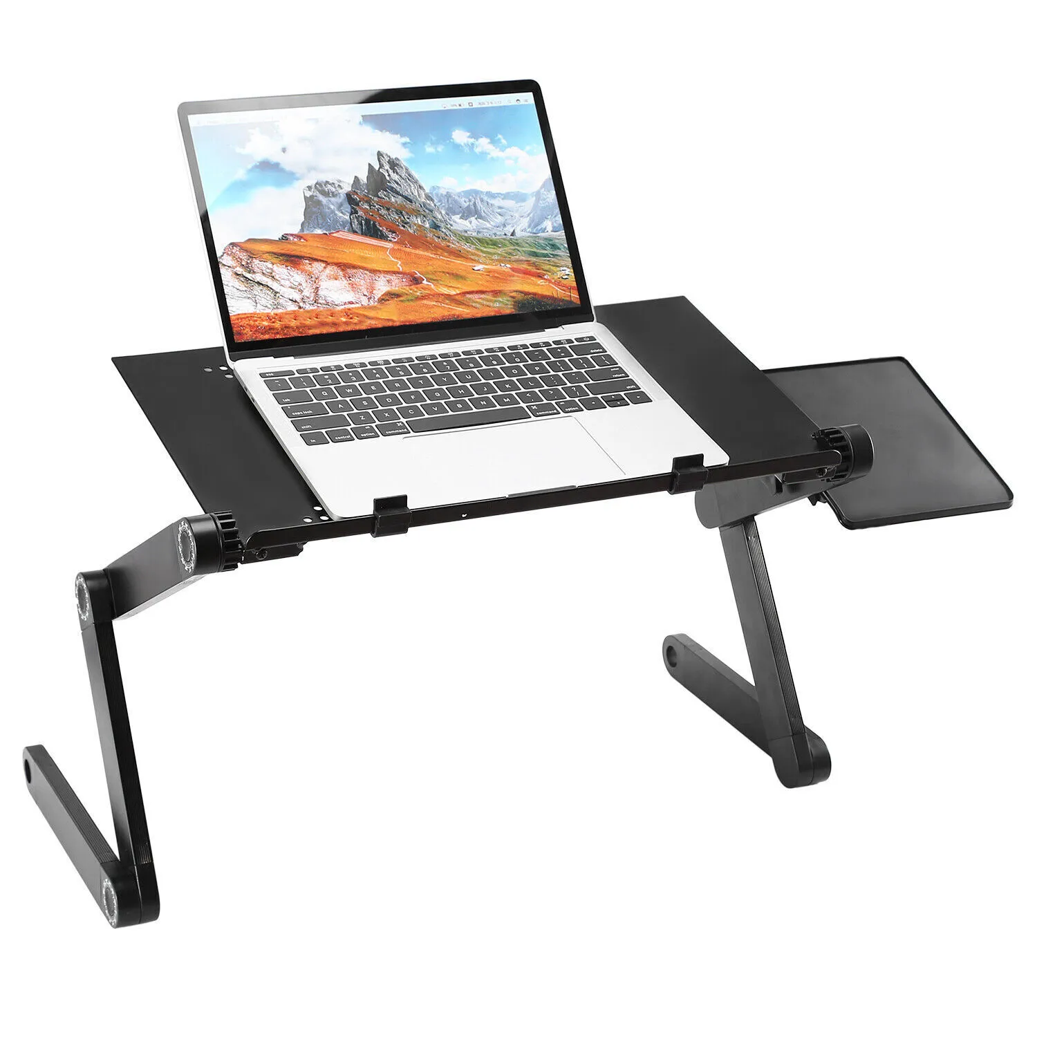 Justerbar bärbar datorbord Stand Tray Soffa Bed Notebook Foldbar Desk + Cooling Fan