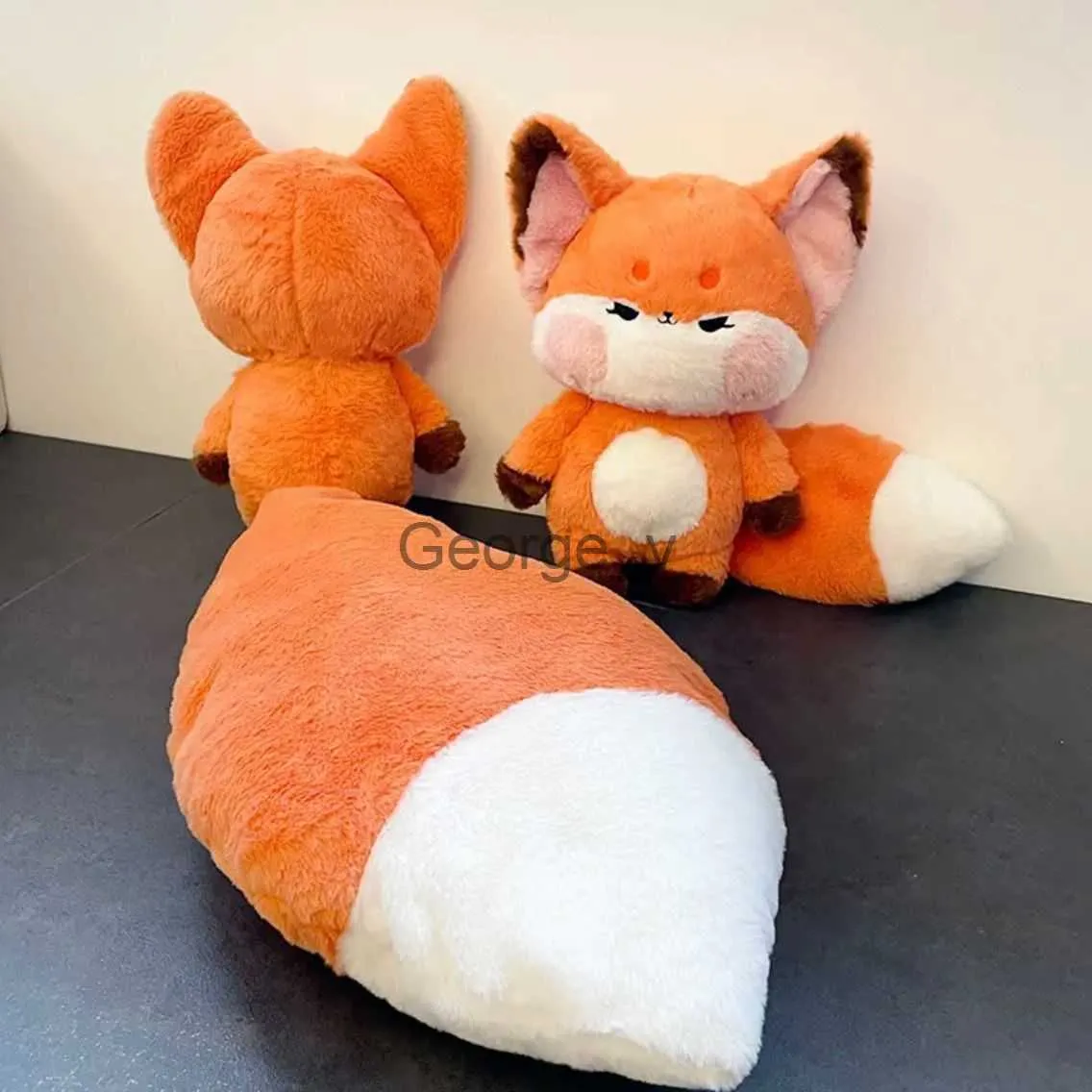 Doldurulmuş Peluş Hayvanlar Sevimli Büyük kuyruk Tilki Peluş Oyuncak Karikatür Anime Tilki Peluş Bebek Yumuşak Dolması Hayvan DUDU FOX Oyuncak Güzel Bebek Çocuk Oyuncakları Doğum Günü Hediyesi J230628