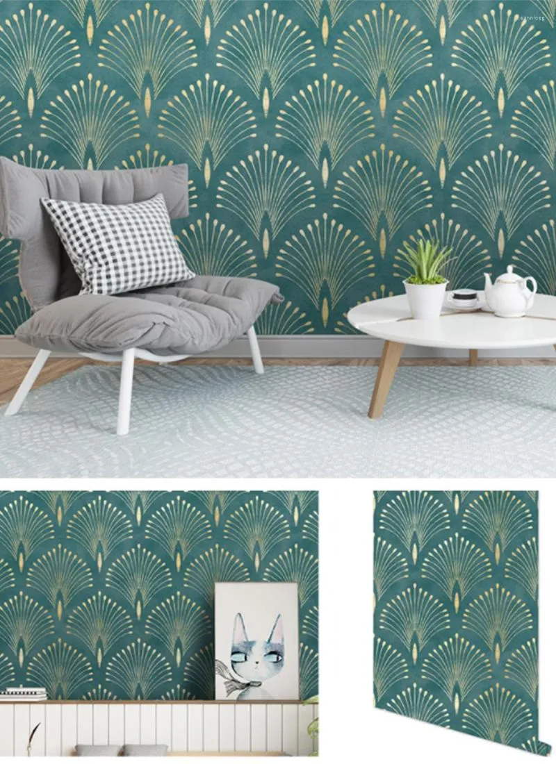 Peel and Stick Wallpaper Gold and Green Contact Paper Wall Paper Dark Green  Wallpaper Trellis Contact Paper for Walls Cabinets Self Adhesive Removable