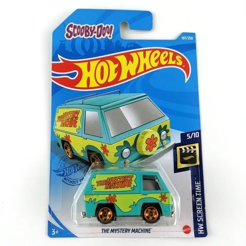 Diecast Model auto-107 Wielen auto DE MYSTERY MACHINE 164 Metalen gegoten Model Collectie Speelgoed Voertuigen 230627