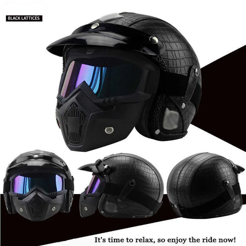 Casques tactiques Ventilateurs militaires Casque rétro tactique Casque de croisière de moto Multicolore Double masque anti-buée Chapeau à trois boutons BordHKD230628