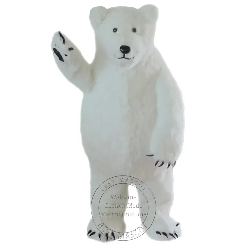 New Adult White Polar Bear Mascot Costumes Birthday Party Christmas costume Plush costume