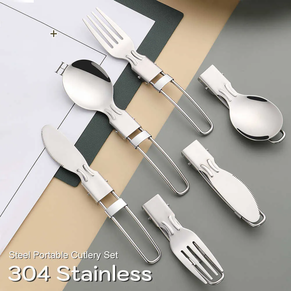 RustPro Stainless Steel Folding Cutlery Set Portable Camping Utensils For  Picnic, Hiking, Backpacking, And Travel From Alpha_officialstore, $0.62