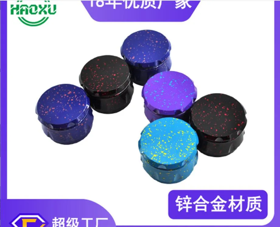 New type of frosted matte zinc alloy smoke grinder with 4 layers and 60mm diameter