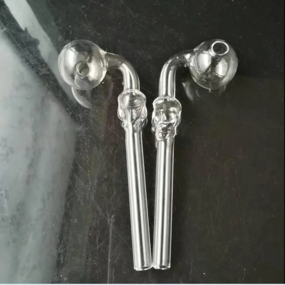 Transparent skull bone long curved pot ,Wholesale Glass bongs Oil Water Pipes Glass Pipe Oil Rigs Smoking