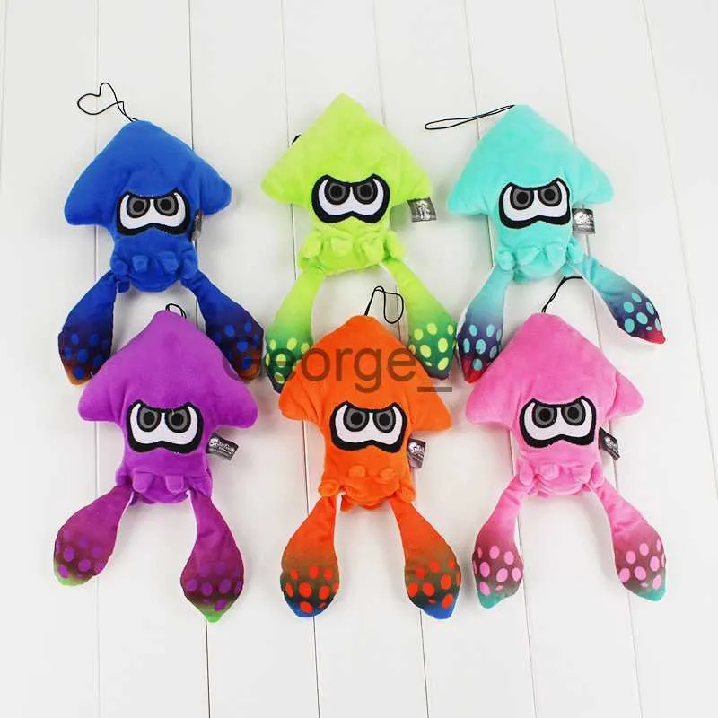 Stuffed Plush Animals 6pcslot 25cm Splatoon Inkling Plush cartoon Doll Toy Squid stuffed Lime green animal doll Pendant cute Christmas gift for kids J230628