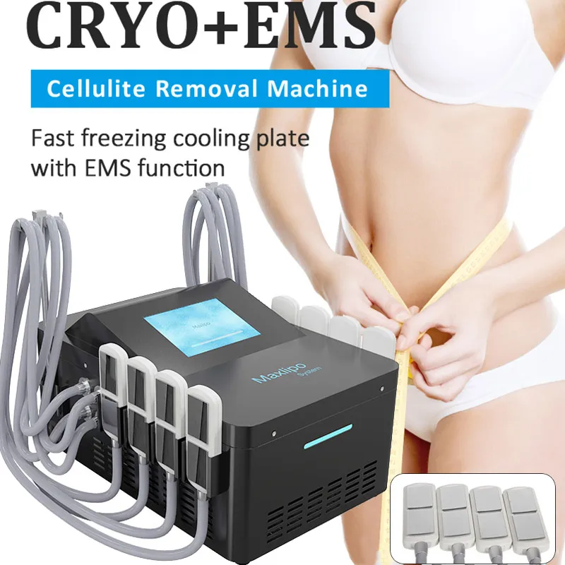 2 In 1 Fat Freeze Cryolipolysis Machine Neo EMSzero Fat Loss Muscle Builder Body Contouring Equipment With 8 EMS Cryo Plates CE Approval