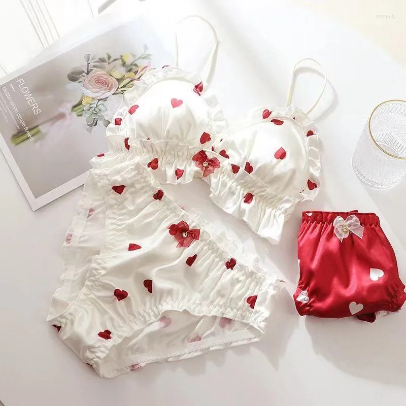 Lolita Cute Underwear Ruffles Japanese Sexy Flower Thin Wire Free