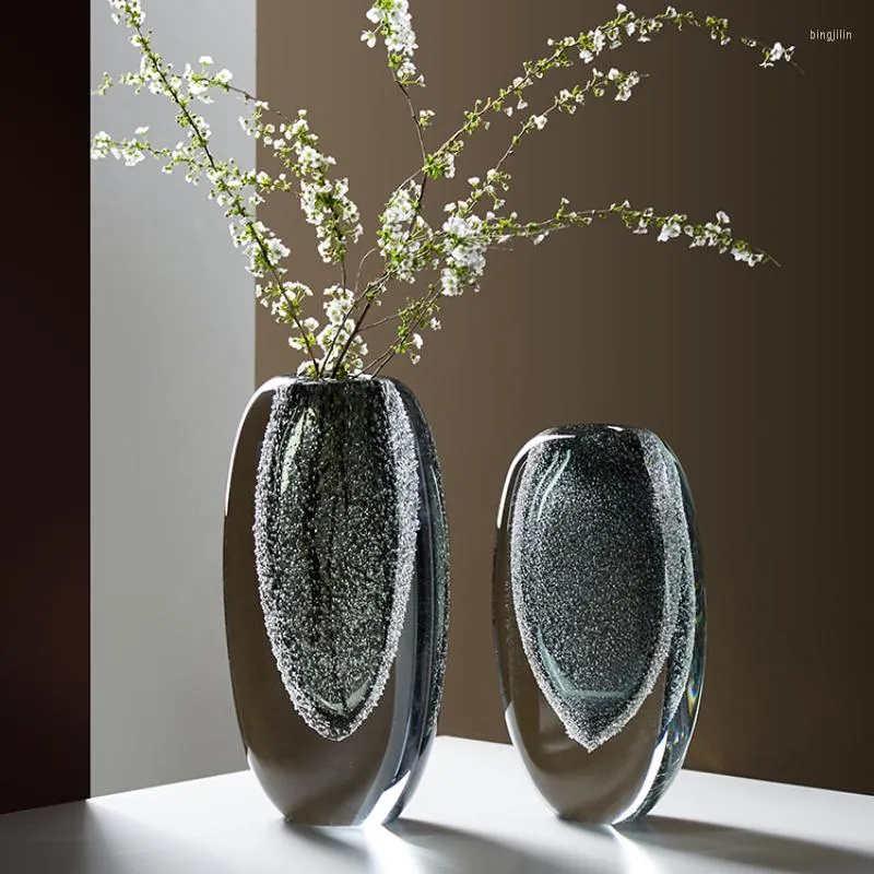 Vase Nordic Office美学リビングルームIkebana Hydroponic Modern Glaze Vaso Decorativo Home Decoration Luxury YY50HP