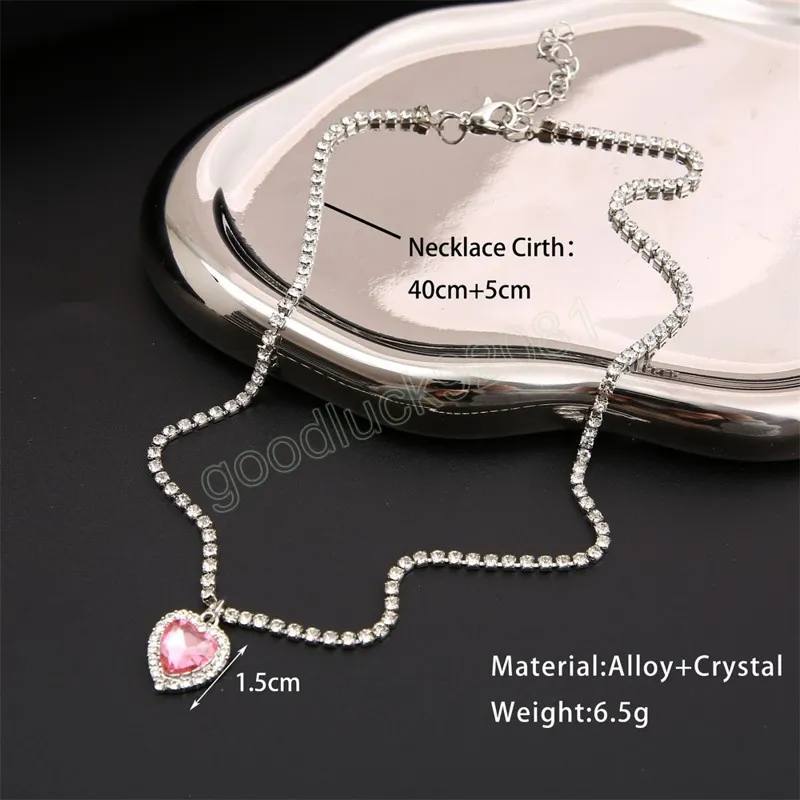 Collana Girocollo Con Ciondolo A Goccia Rossa – Strass E Diamanti, Stile Vintage, Regalo Perfetto Per Donne
