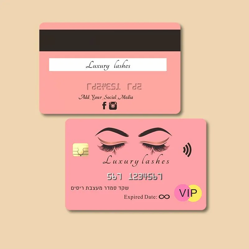 Envelopes 200pcs Loyalty Cards Printing Customized Your Credit Vip Visit Business Membership Gift Gold Emed Numbers in Sequence