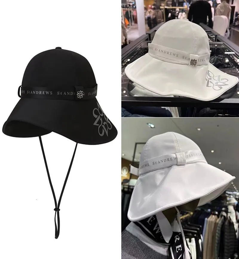 Snapbacks Golf Cap med stor brimkoreansk version Fisherman Sport Sun Protection Breathability Hat 230627