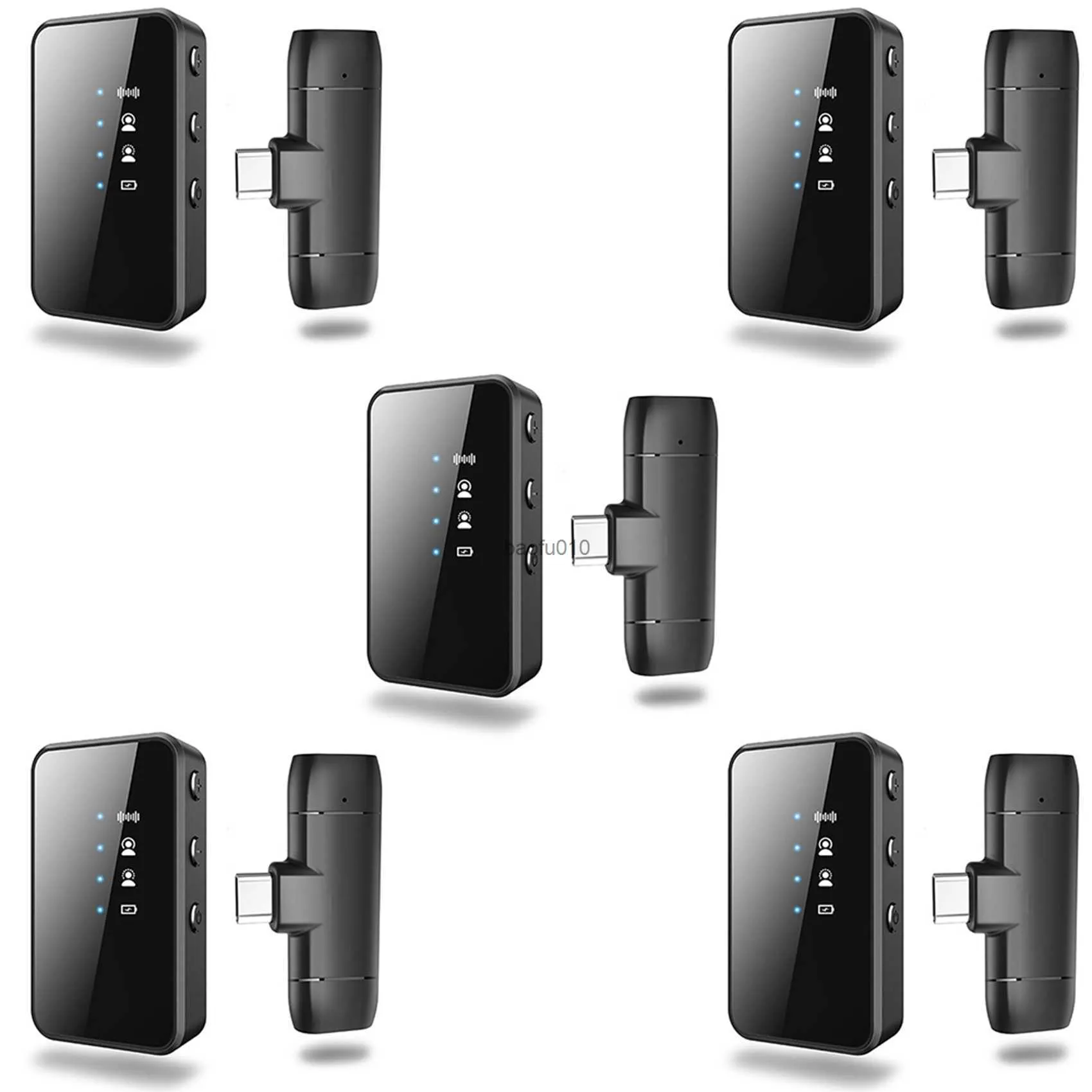 s Microfono lavalier wireless 5X con monitoraggio del ritorno dell'orecchio Registrazione video audio per rumore di trasmissione in diretta Android L230619