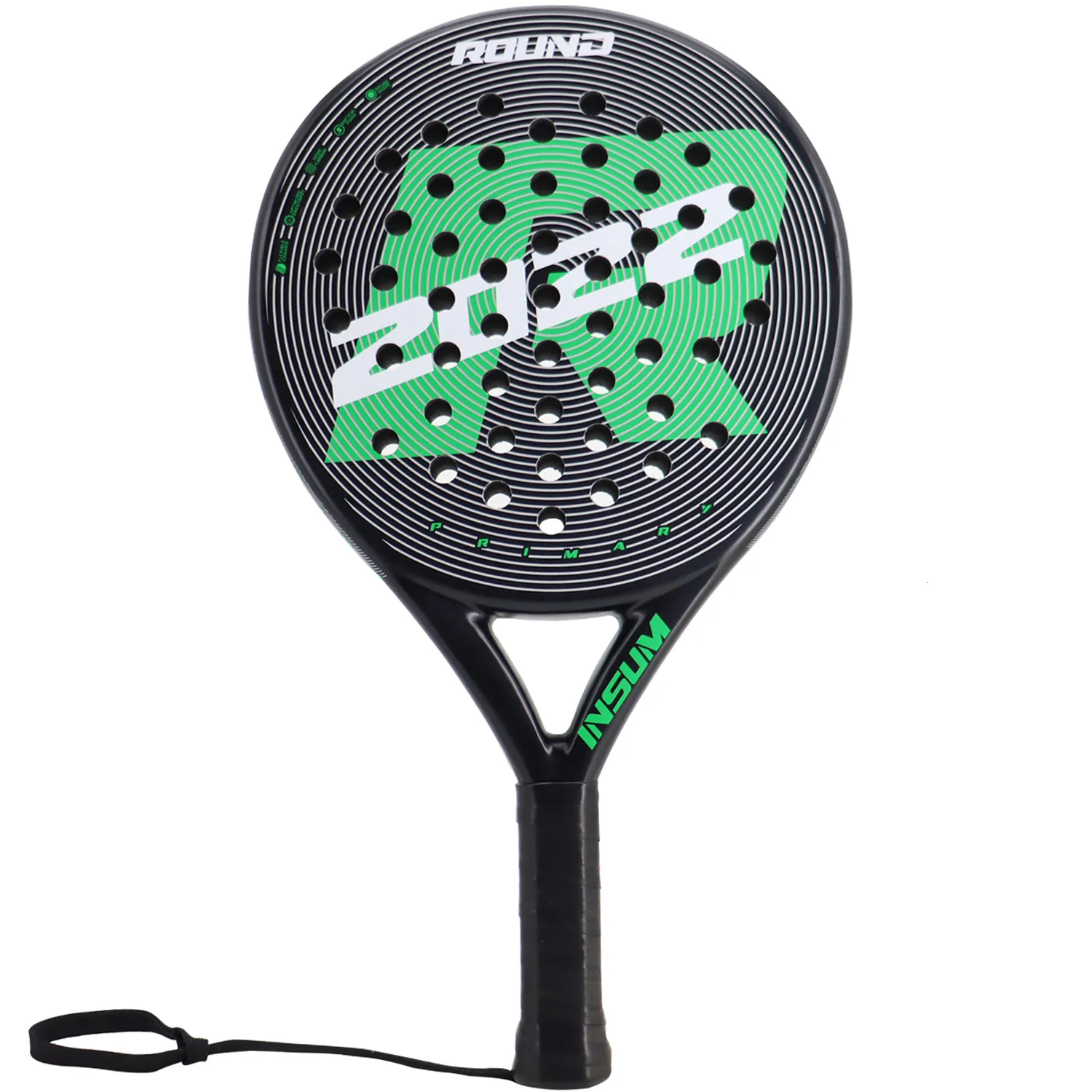 Raquetas de tenis, raqueta de pádel, 100% de fibra de carbono, cara de EVA suave, forma redonda con alto equilibrio para jugadores avanzados, raqueta de pádel 230627