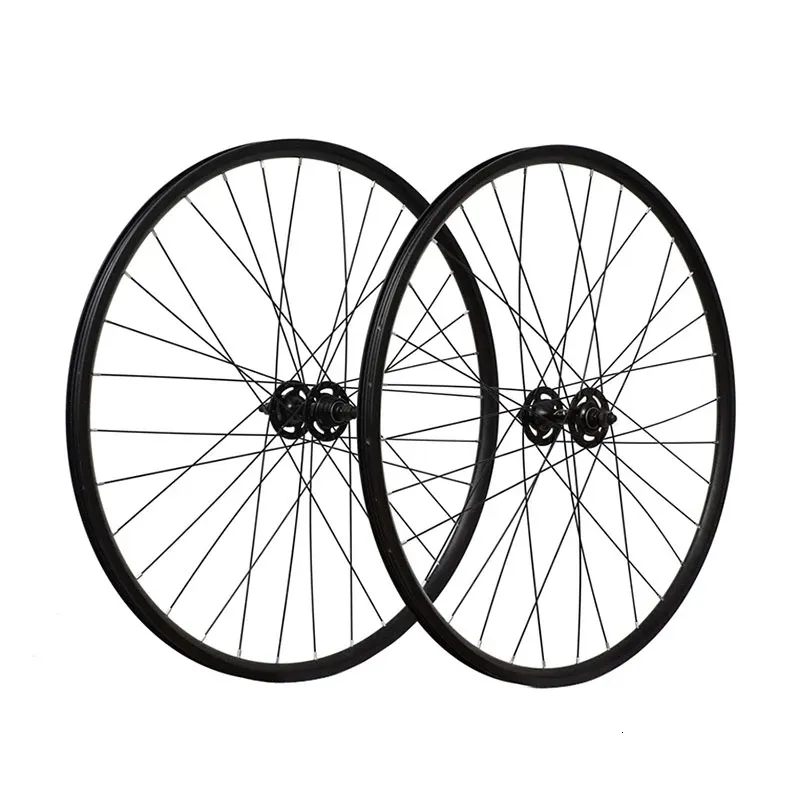 Cykelhjul Fixie Bike Wheel Rim Sliver Flip-Flop Hub 25mm Wheelset Fram bakre 32H Aluminiumlegering Enkel hastighet Vintage Fixed Gear Bicycle 230628