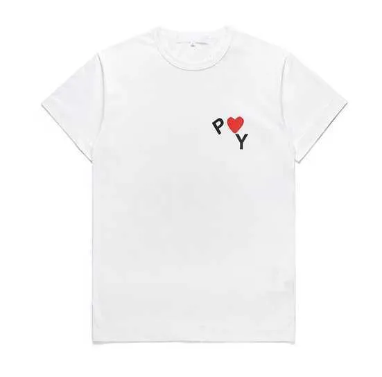 Herren T-Shirts Ärmelshirt T-Shirts T-Shirt Rote Tops Damen Love Short Cotton T Mode Sommer Paar Designer Streetwear Herren Plays Kleidung