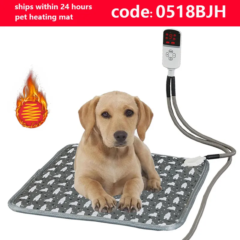 Chat Lits Meubles Chien Réglable Électrique Coussin Chauffant Température Étanche Avec Minuterie Pet Tapis Chauffant Couchage Fournitures 230628