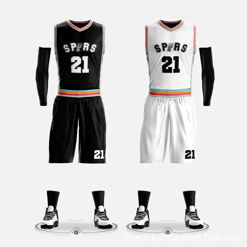 Nueva ropa de baloncesto de estilo americano, traje de uniforme de baloncesto, uniforme de equipo de partido de liga para niños y niñas, ropa de entrenamiento para niños