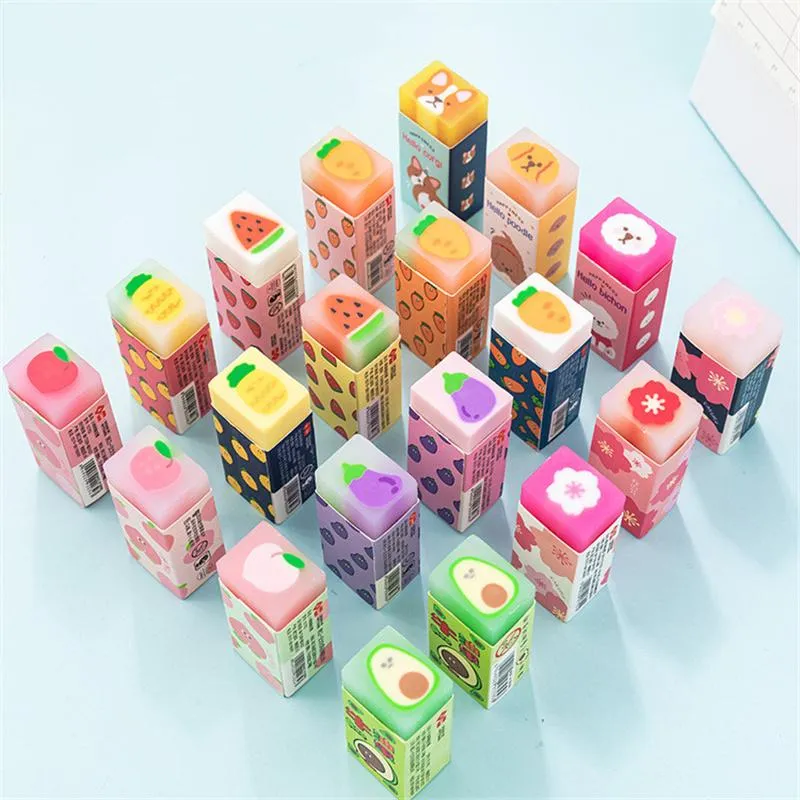 Eraser Random One Sand Fragrance Cartoon Eraser Kids Mignon Crayon Eraser École Étudiant Peinture Eraser Examen Eraser Supplies Office Rubber