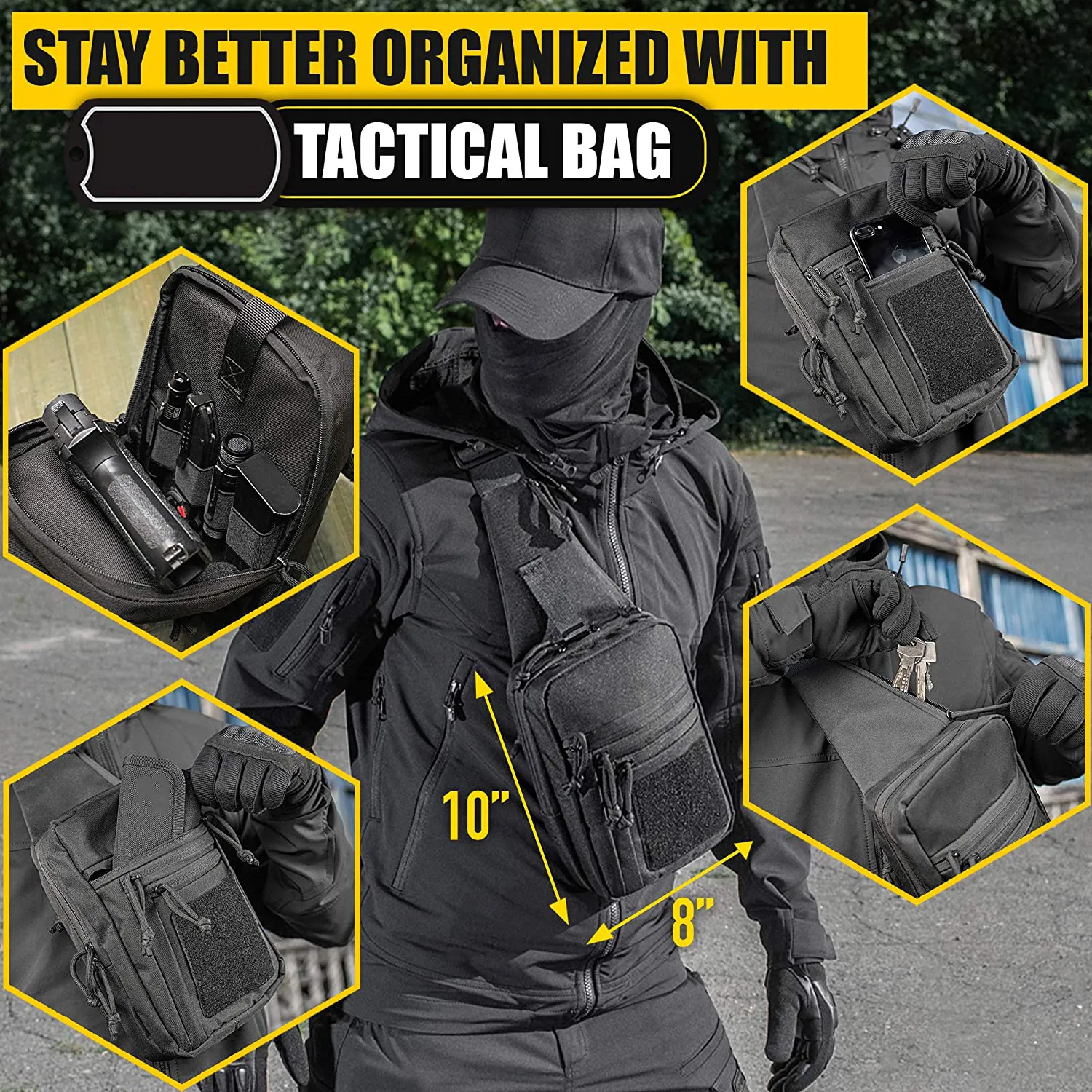 Military Tactical Backpack With Gun Holster For Handguns