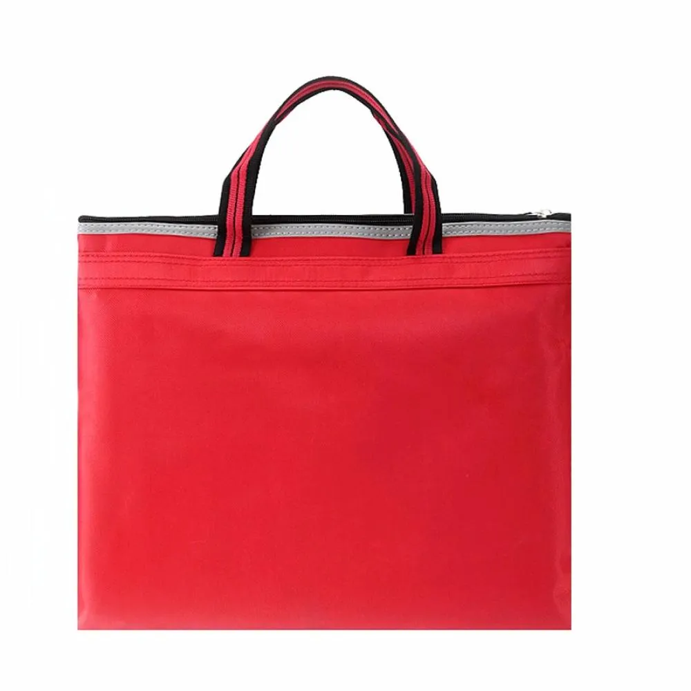 1PC 37X30CM Top Grade Commercial Business Document Bag Tote A4 Filing Bag Meeting Bag Side Zipper Pocket 4 Colors (6)
