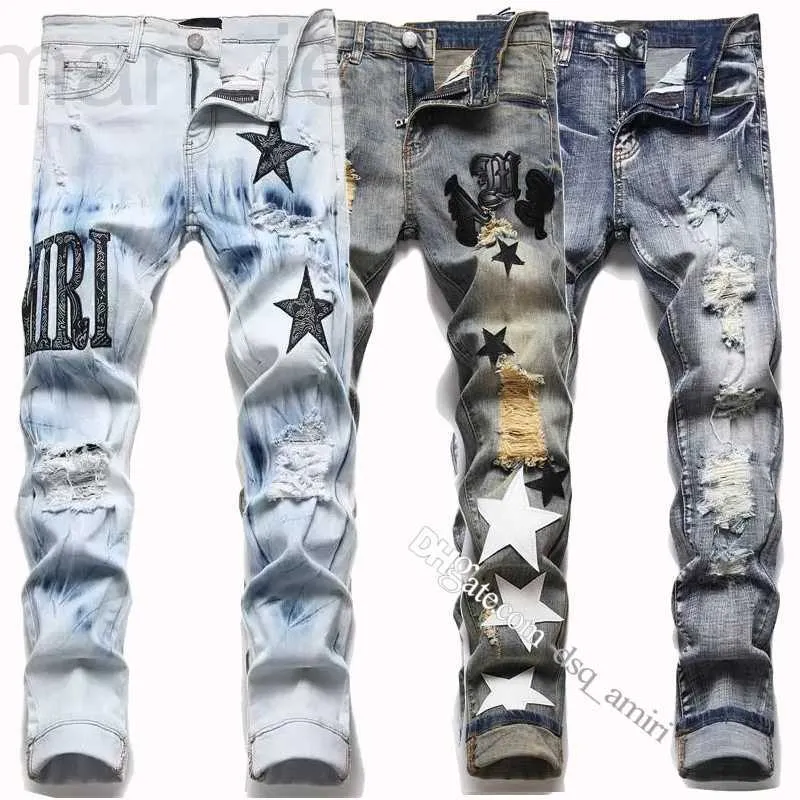 2023 Designer Mens Ripped Jeans With High Street Fashion Brand Embroidery  Trendy Motorcycle Jeans Mens From Man_jeans, $47.25