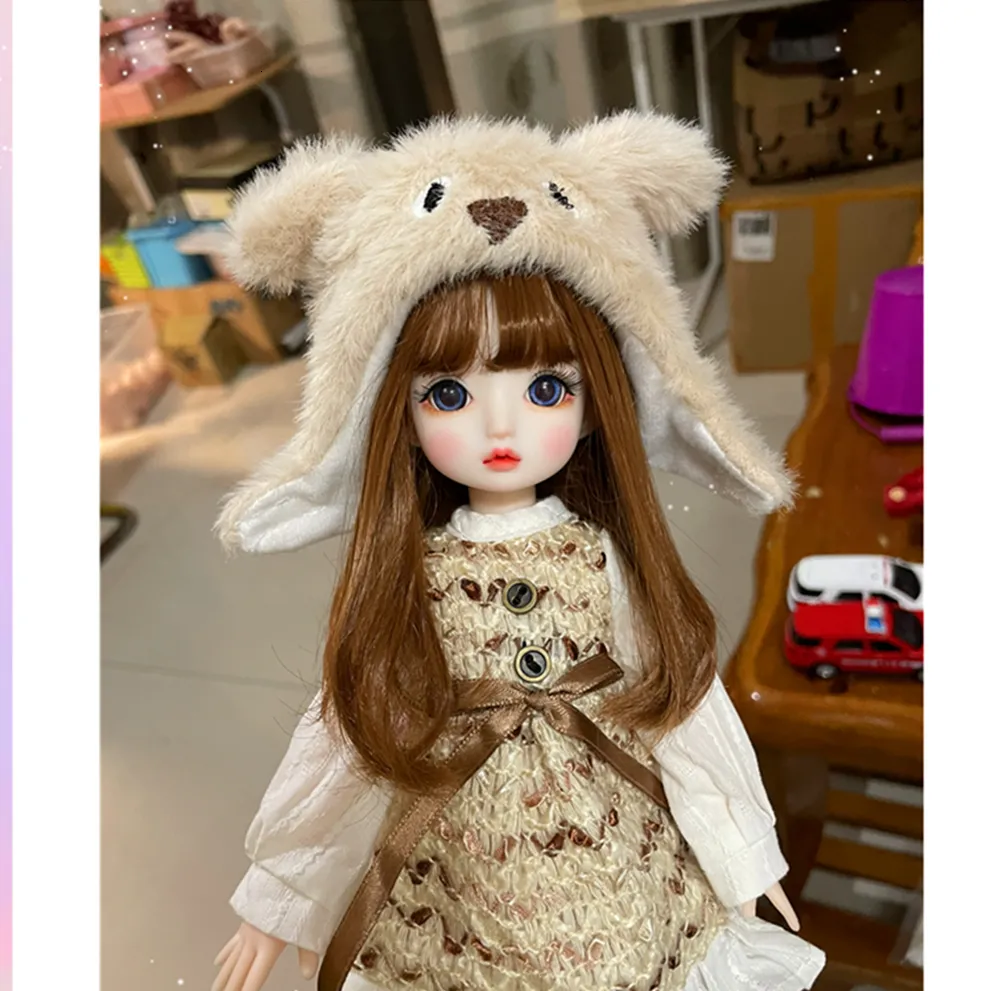 Bebekler 30cm Make up Doll Bjd 22 Ortak Giyinme Kız Doğum Günü Hediyesi Bilyalı Eklemli 1 6 Tam Set 230627