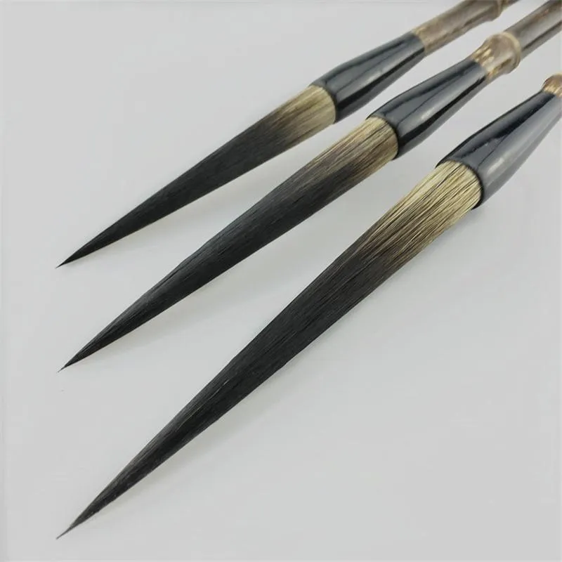 Pens Sumie Çin kaligrafi fırçaları uzun saç fırçası seti bambu boyama fırçası peyzaj çizim fırçası