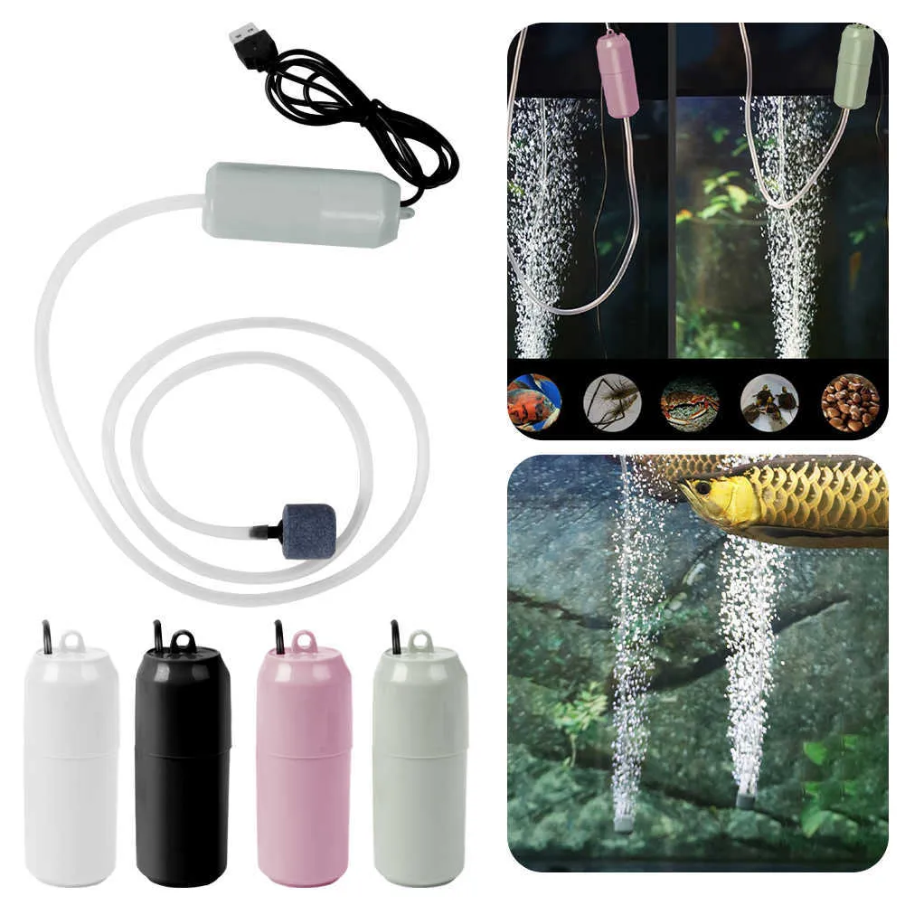 Comprar Mini bomba de aire y oxígeno para acuario, 5V, 1W, tanque de peces,  compresor de aire silencioso USB, oxigenador de pesca portátil