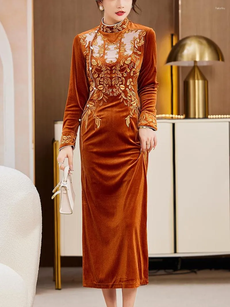 Velvet ethnic dress sale