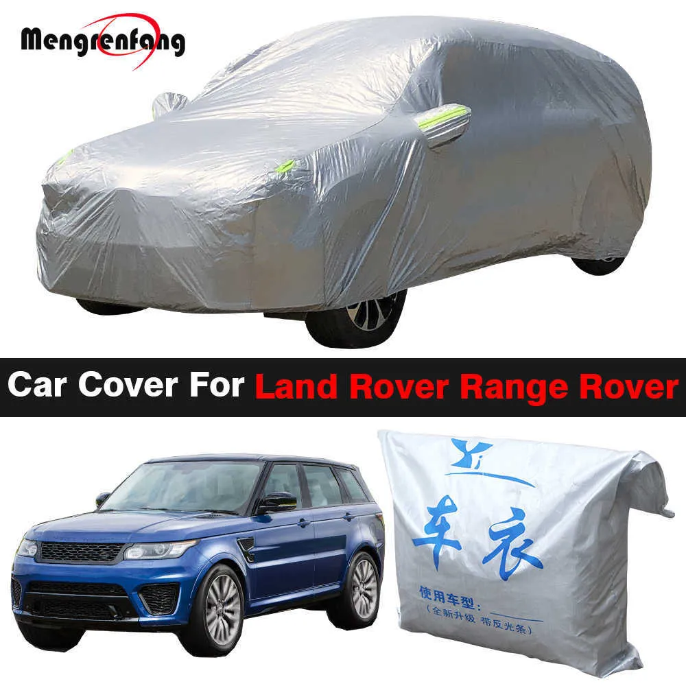 Land Range Rover Sport Için Tam Araba Kapakları Velar SUV Güneş Gölge AntiUV Yağmur Kar Dayanıklı Kapak WindproofHKD230628