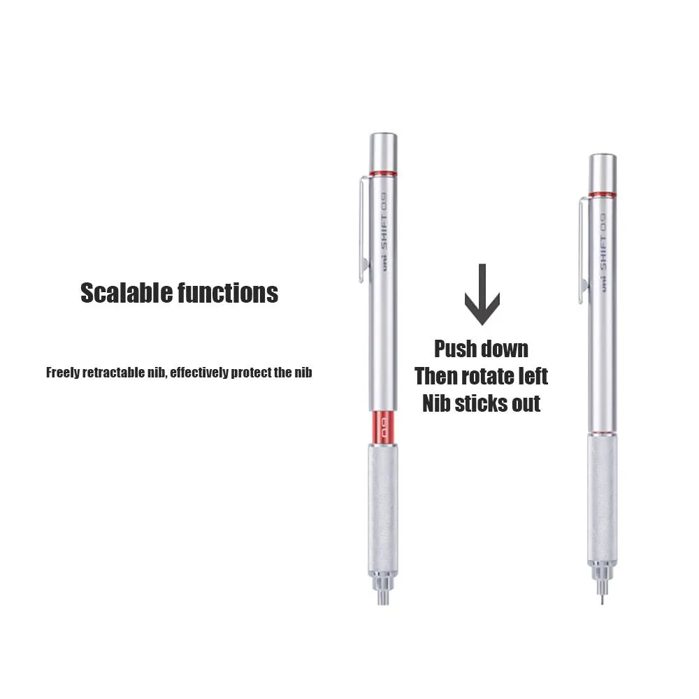 鉛筆UNI機械式金属鉛筆単一ギアチューブロックアンチフォーリング補充M3/M4/M5/M7/M91010 0.3/0.4/0.5/0.7/0.9mm