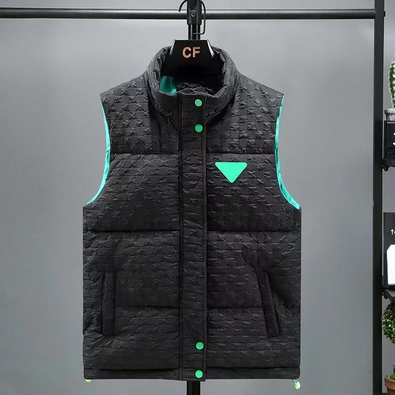 23 heren vesten jas heren vest designer vesten designer Donsjack jas herfst casual opstaande kraag warme outdoor herenkleding van dezelfde stijl