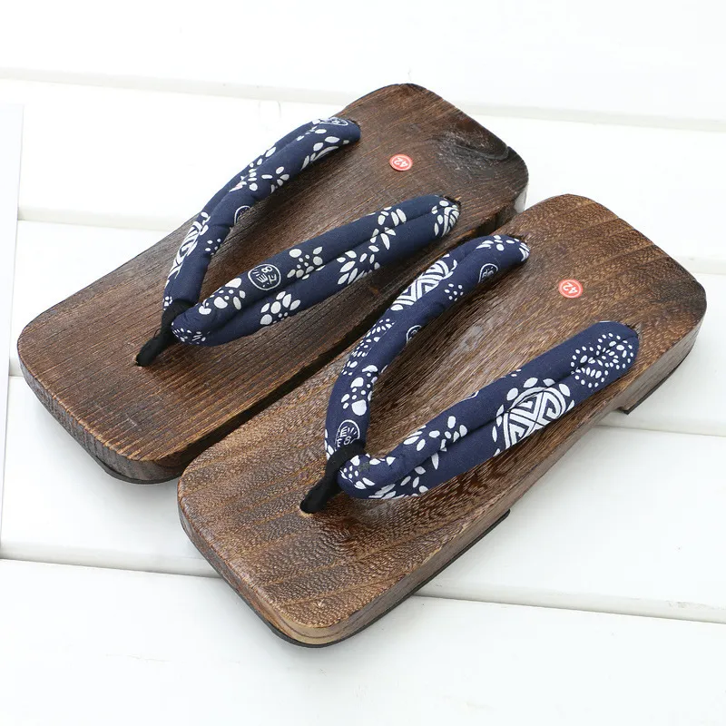 Slippers Man Slipper Summer Flip Flops Cosplay Japanese Samurai Geta Wood 2 Sandals Thick Bottom Platform fasdw 230718