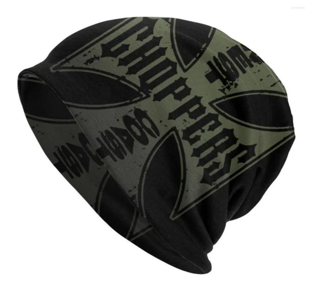 Berets West Coast Chopper Iron Cross Skullies Beanies Hats Hip Hop Men ...