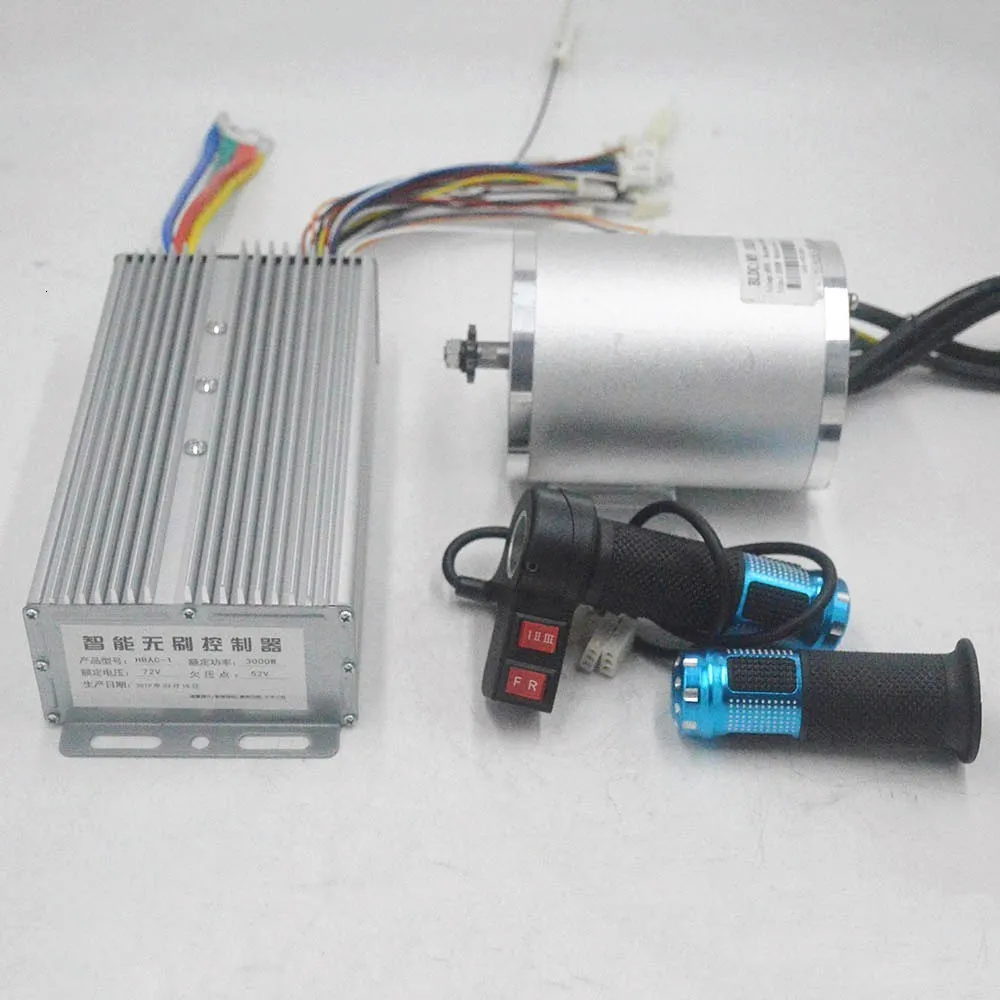 Bike Groupsets 72V 3000W electric motor With BLDC Controller 3-speed throttle For Electric Scooter ebike E-Car Engine Motorcycle Part 230628