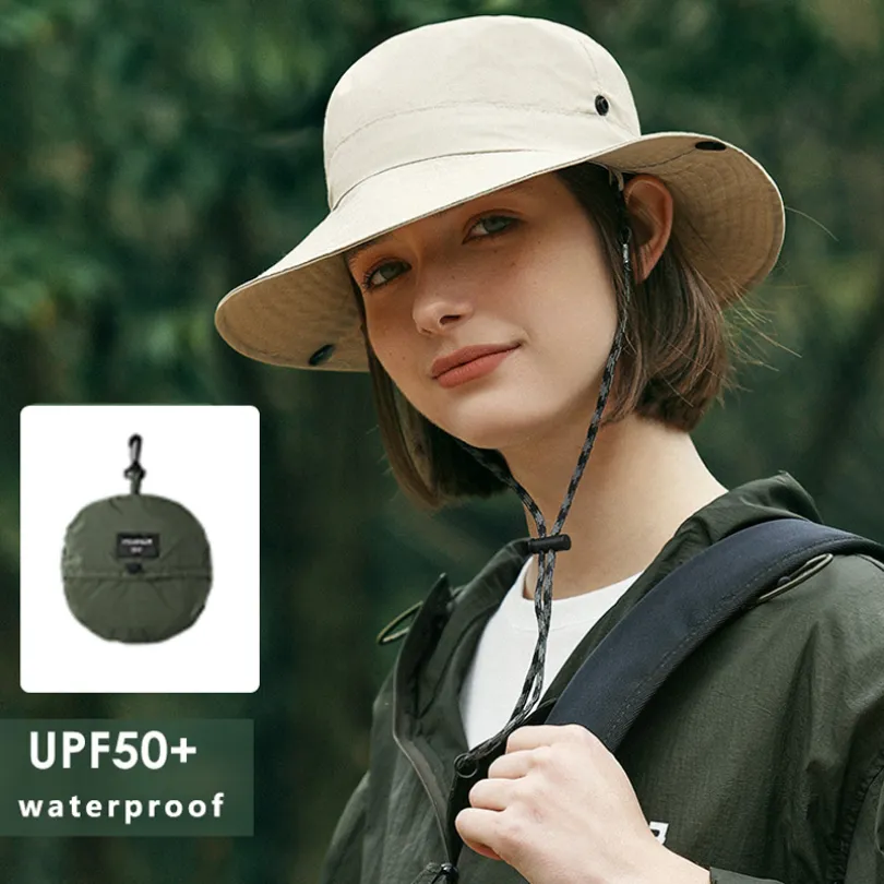 Wodoodporny kapelusz wiadra dla kobiet 6 cm Brim Sun Hat Składany hanging na zewnątrz kemping camping panama czapki szybkie suszące basen czapkę