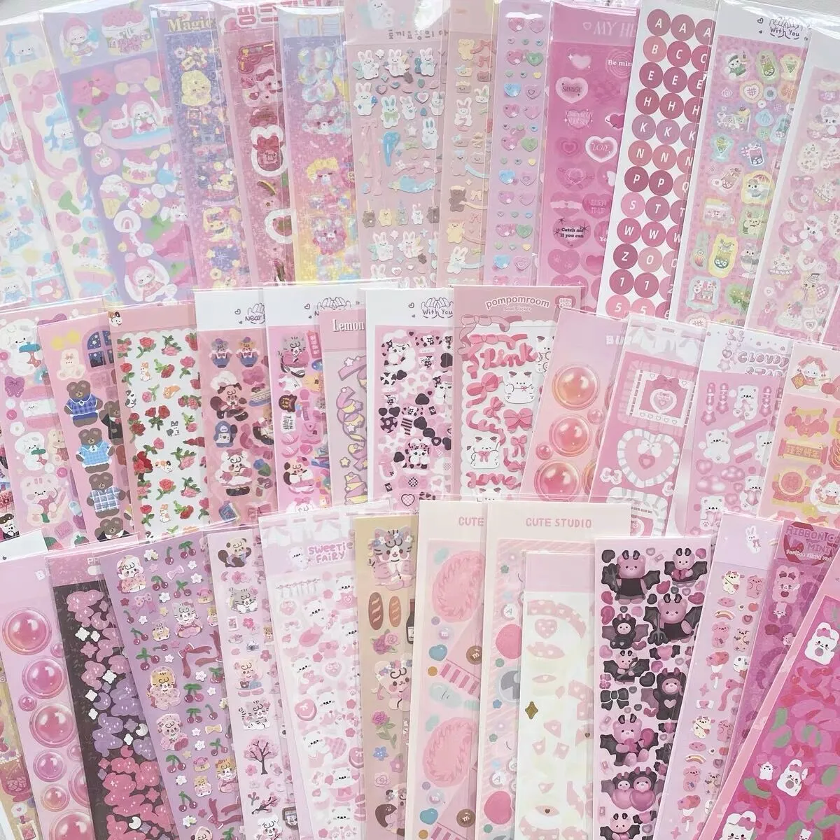 Naklejki klejowe Minkys Przyjazd 3PCS 6PCS Kawaii Bar Winkbon Laser Bling DIY Scrapbook Confetti Dekoracja PO 230626