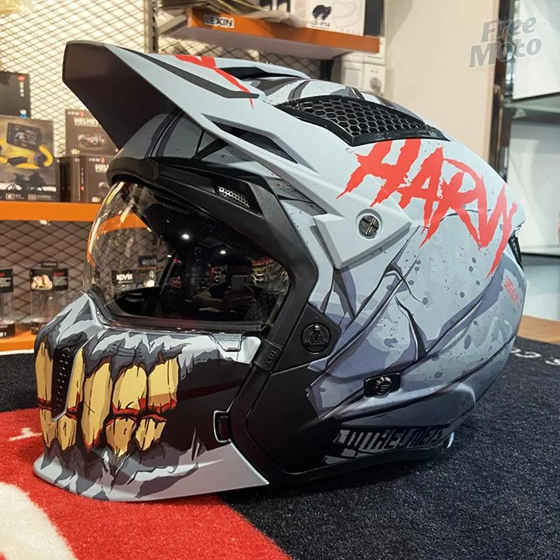 Motorradhelme MT Motocross Vollhelm Herren Damen ATV Lokomotive Rallye Abriss Kombination Motorrad Moto Casco